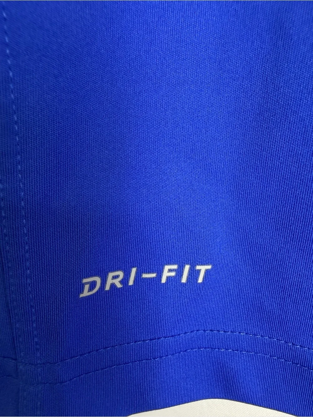 Boys' Nike Dri-FIT Tank Top size Medium Royal Blue Neon Spellout Logo Shirt
